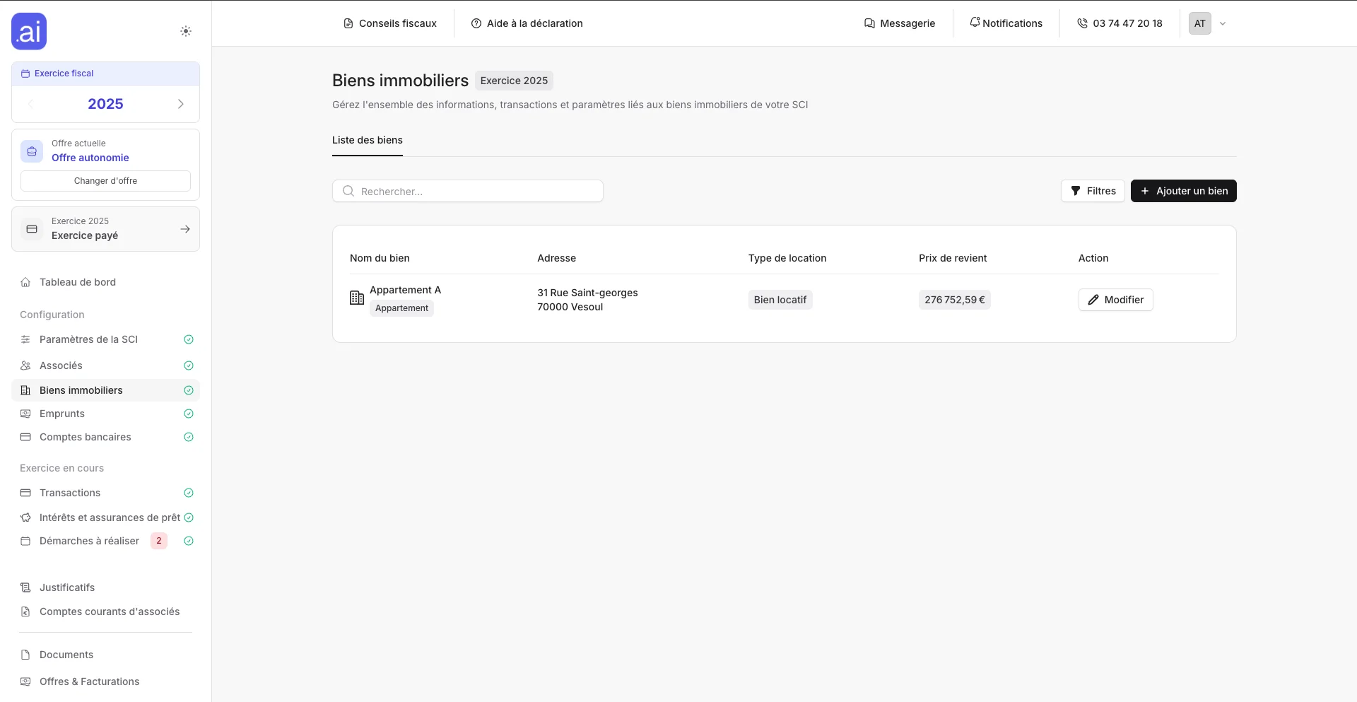 Interface logements SCI